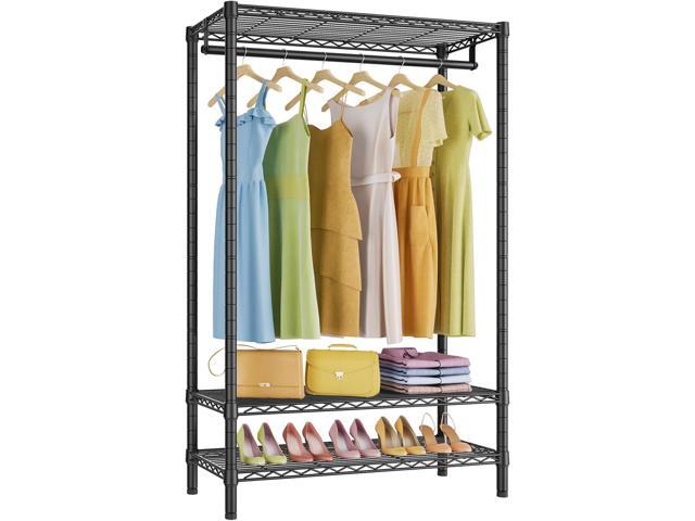 VIPEK V1 (3 Tiers) Wire Garment Racks Heavy Duty Clothes Racks for Hanging Clothes Portable Closet with Hanging Rod Adjustable Shelves Clothing.