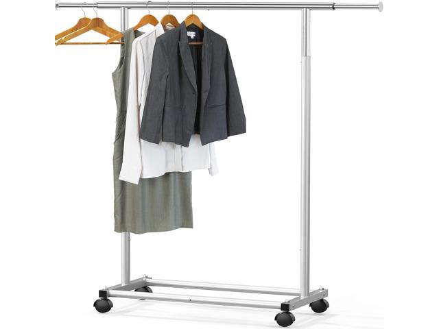 SIMPLE HOUSEWARE Standard Rod Garment Rack, Silver