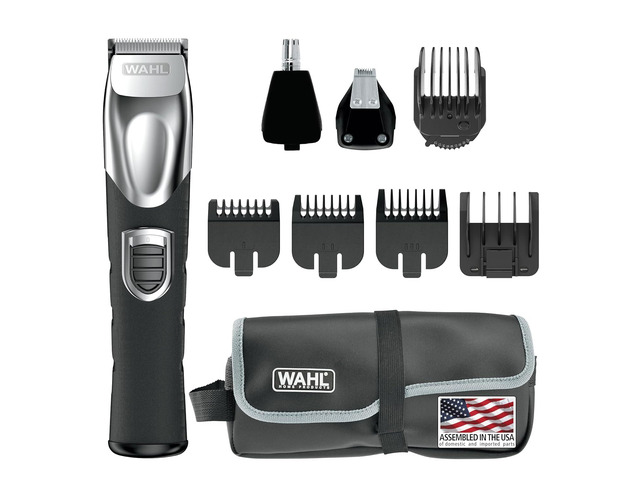 Wahl USA Rechargeable Lithium Ion All in One Beard Trimmer for Men with Detail and Ear & Nose Hair Trimmer Attachment Model 9854-600B