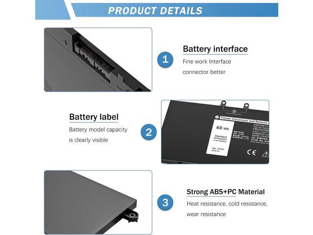 3HWPP Laptop Battery Compatible with Dell Latitude 5410 5510 5501 5401 5411 5511 Precision 3541 3551 Inspiron 7706 2-in-1,17 7500 7506 2-in-1...