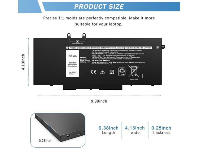 3HWPP Laptop Battery Compatible with Dell Latitude 5410 5510 5501 5401 5411 5511 Precision 3541 3551 Inspiron 7706 2-in-1,17 7500 7506 2-in-1...