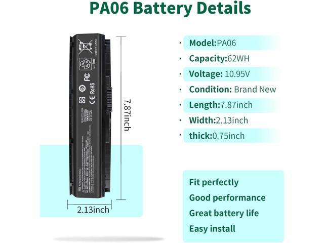 PA06 849911-850 Laptop Battery for HP Omen 17 17-w 17-ab200 17t-ab00 17-w200 Series 17-w053dx 17-w253dx 17-w033dx 17-ab011nl 849571-221 849571-241...