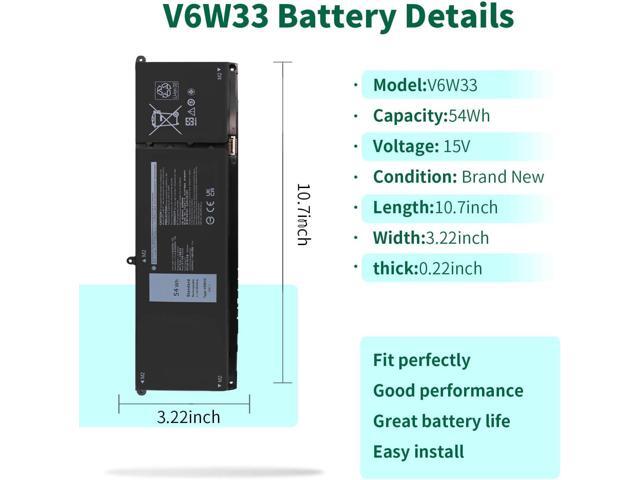 DMKAOLLK V6W33 Battery Replacement for Dell Inspiron 15 3511 3520 3515 3510 5510 5515 5518 5310 5635 5625 5630 Latitude 3320 3330 3420 3520 Vostro...