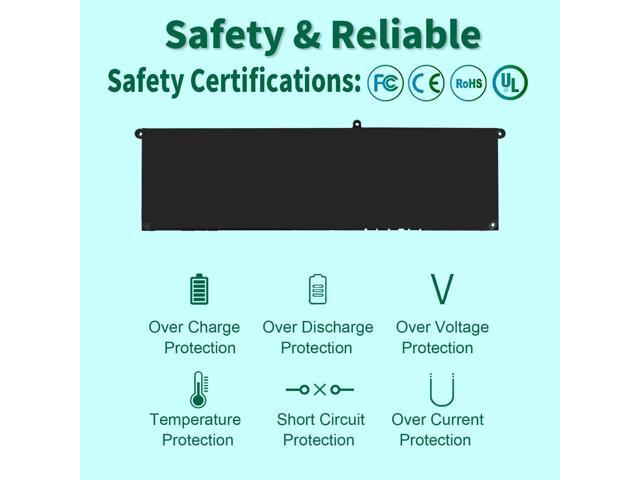 DMKAOLLK V6W33 Battery Replacement for Dell Inspiron 15 3511 3520 3515 3510 5510 5515 5518 5310 5635 5625 5630 Latitude 3320 3330 3420 3520 Vostro...
