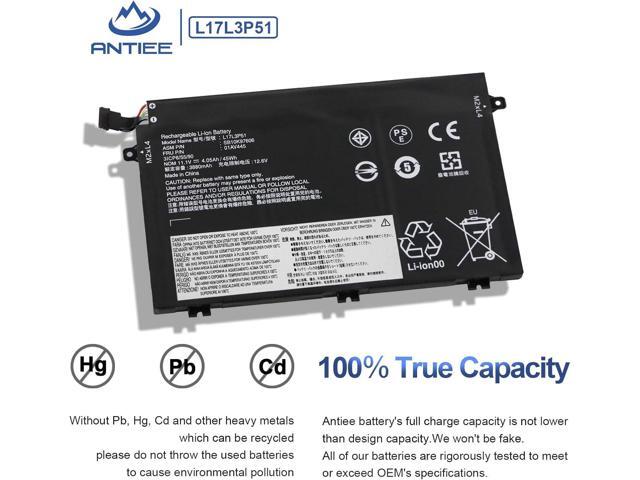 ANTIEE 01AV445 L17L3P51 Battery Compatible with Lenovo ThinkPad E480 E490 E485 E495 E580 E585 E590 E595 E14 E15 Series SB10K97606 SB10K97608...