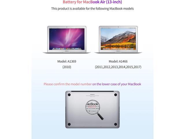 ASMARK Battery Replacement for MacBook Air A1466(2017,2015,2014,2013,2012) A1369(2010,2011) 13-inch A1377/A1405/A1496 Battery