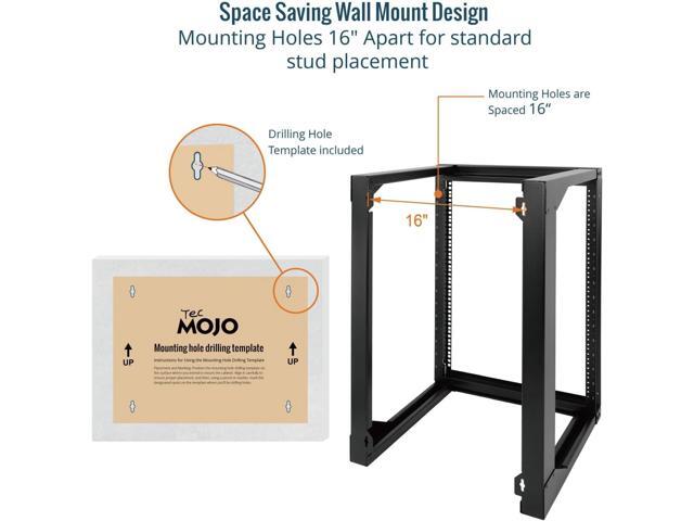 Tecmojo 15U Server Rack with Swing Gate, 15U Rack for 19inch Computer/AV/Data/IT/Media Equipment, Wall Mount Server Rack with 18inch Depth,...