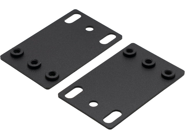 LiyaTech Rackmount 23 inch to 19 inch Rack Reduced Adapter for 1U Rack, Black