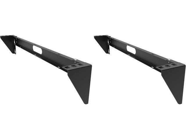 1U Vertical Wall Mount Rack - Foldable Patch Panel Bracket for 19 inches Networking Equipments Including Hardware (Pack of 2)
