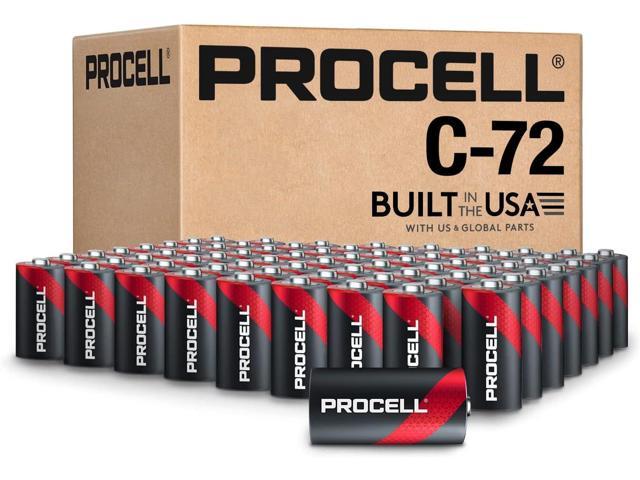 PROCELL C Cell Long-Lasting Alkaline Batteries (72 Pack) Built in the USA, 10-Year Shelf Life, Bulk Value for All Professional Devices - C.