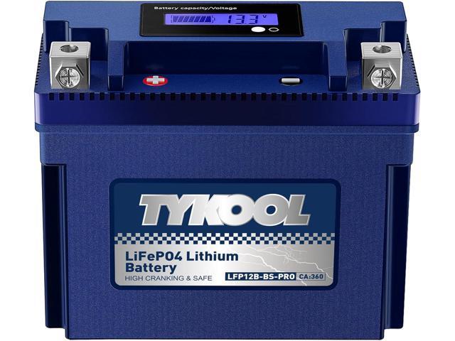 TYKOOL LFP12B-BS-PRO Lithium Battery, Replaces YT12B-BS YT12B-4, 360CCA 6Ah Fits for Motorcycle Scooter ATV, Compatible with Ducati Superbike.