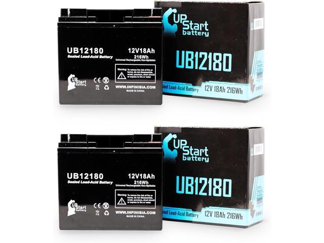 2 Pack Replacement for Pride Gogo Elite Traveler Battery - Replacement UB12180 Universal Sealed Lead Acid Battery (12V, 18Ah, 18000mAh, T4...