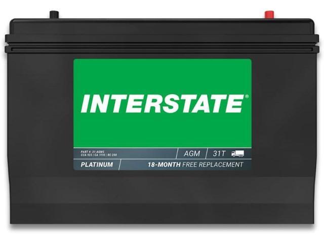 Interstate Batteries Marine Deep Cycle Battery 12V 100Ah 925CCA (31-AGM5) Pure Matrix Power Commercial Battery Pure Lead AGM Replacement (Group 31).