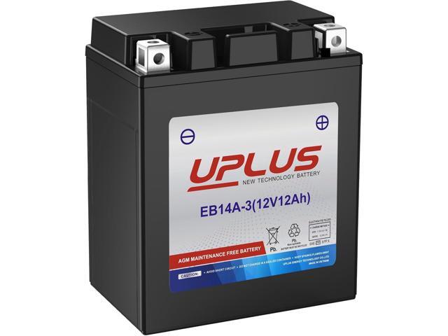 UPLUS YTX14AHL-BS Motorcycle Battery, EB14A-3 12V 12Ah SLA Batteries Maintenance Free Scooter ATV AGM Battery, Replacement for PTX14AHL-BS,.