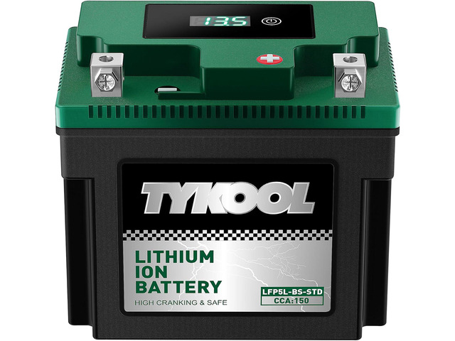 TYKOOL LFP5L-BS-STD Lithium Battery, Replaces YTX5L-BS, 150CCA Fits for Motorcycle ATV Scooter, Compatible with Honda Ruckus NPS50 CRF230F Yamaha...