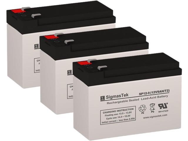 SigmasTek Universal Power UB1290 (40748) and UB1280HR (D5785) SP12-9 (T2) Compatible Battery Pack of 3, 12V 9Ah F2