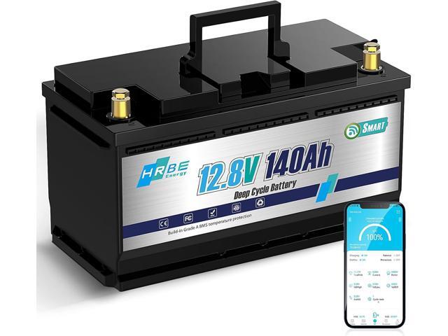 12V 140Ah Bluetooth Lithium Battery, Lifepo4 Battery Marine Batteries, 100A Smart BMS with Low-Temp Protection Lithium Iron Phosphate Battery,.