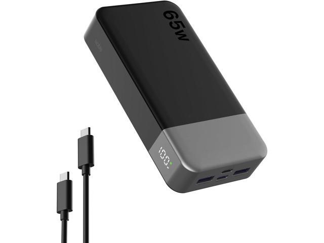 NOBIS 20000mAh Battery Pack Power Bank 65W Power Bank, Portable Charger with Digital Display, Dual USB-C/USB-A Fast Charging for Laptop, Phone,...
