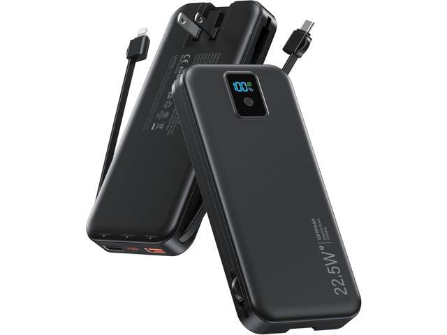 Portable Charger, 12000mAh 22.5W Fast Charging Power Bank with Built-in Cables & Wall Plug, Travel Essentials Battery Pack with LED Display, USB C... Portable Charger, 12000mAh 22.5W Fast Charging Power Bank with Built-in Cables & Wall Plug, Travel Essentials Battery Pack with LED Display, USB C...