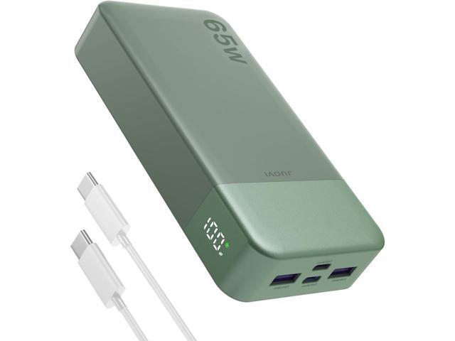 JUOVI Power Bank 65W 20000mAh Laptop Portable Charger, PD QC Fast Charging with 4 USB Ports, External Battery Pack for MacBook iPad Tablet iPhone...