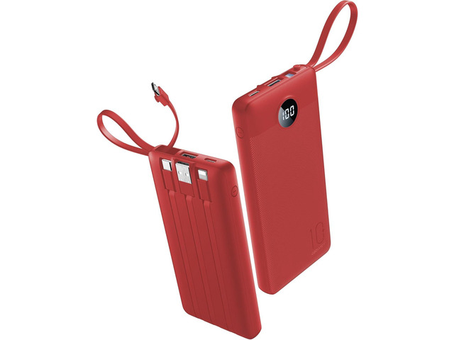 Portable Charger Power Bank, External Battery Pack with Cords Wires, Light 10000mAh Travel Essentials Battery Bank 5 Outputs 2 Inputs LED Display...