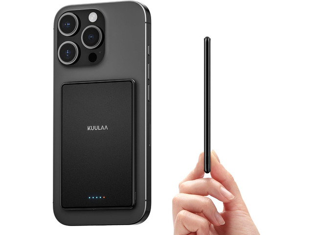 Kuulaa Power Bank Ultra Slim, 0.28 in MagSafe PowerBank 5000 mAh, PD20W Small Power Bank, Magnetic Wireless External Mobile Phone Batteries for...