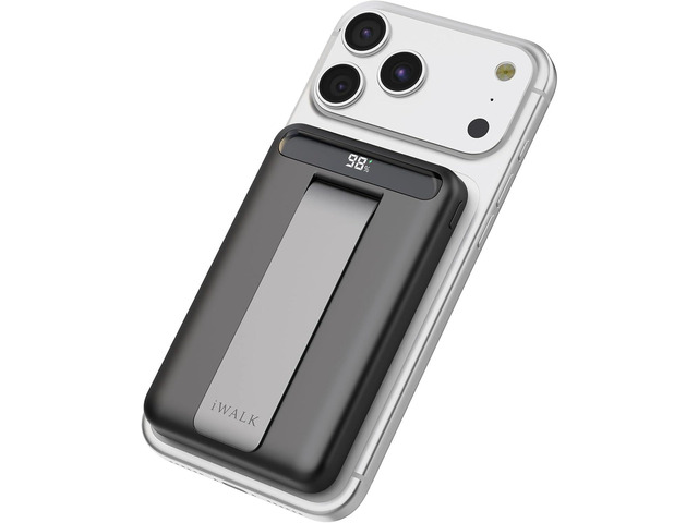 iWALK Qi2 Certified 15W Magnetic Wireless Power Bank, 10000mAh Portable Charger with Adjustable Stand & LED Display, Fast Charging for iPhone...