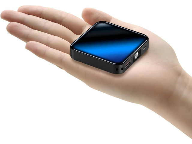 10000mAh Small Power BankFast Charge Mini Portable Charger, USB C Input/Output with External Battery Pack, Smart LED DisplaySuitable for iPhone,...