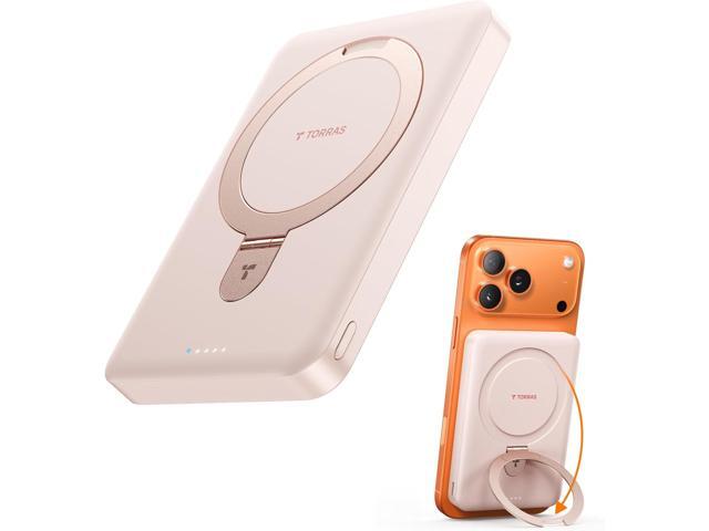 TORRAS EasyGo 10000mAh Magnetic Portable Charger Power Bank for iPhone, Fast Charging Travel Essential Wireless Battery Pack with Stand Compatible...