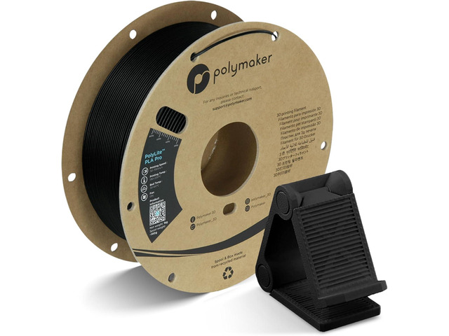 Polymaker PLA PRO Filament 1.75mm, Tough & High Rigidity Black PLA Filament 1.75mm 1kg Cardboard Spool - PolyLite PLA PRO 3D Printer Filament...