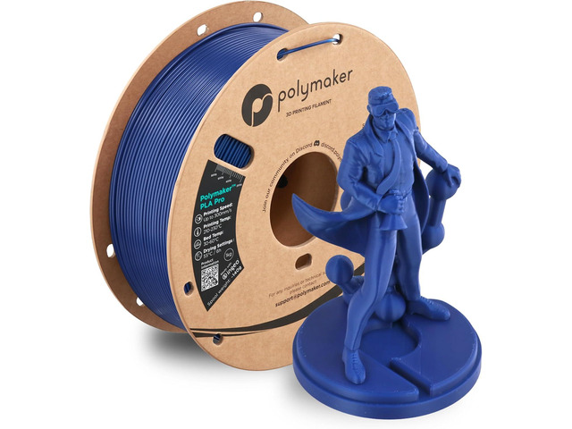 Polymaker PLA Pro 3D Printing Filament Blue 1.75mm 1KG, High-Impact Tough PLA, Fast Printing up to 300mm/s, High Speed New Formula, Easy to Print...