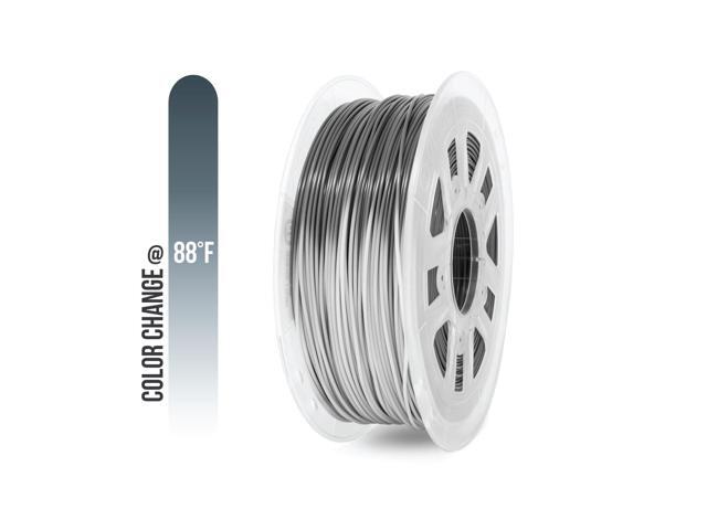 Gizmo Dorks 3mm (2.85mm) PLA Filament 1kg / 2.2lb for 3D Printers, Color Change Gray to White
