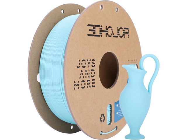 3DHoJor Matte PLA Filament 1.75mm Light Blue, PLA 3D Printer Filament, 1kg Spool (2.2lbs) PLA Filament, Fit Most FDM 3D Printer