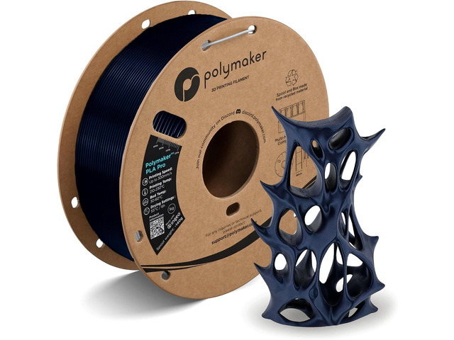 Polymaker PLA PRO Filament 1.75mm 1kg, Tough & High Rigidity Metallic Blue 3D Printing Filament, PolyLite PLA PRO High Speed, Print with Most 3D...