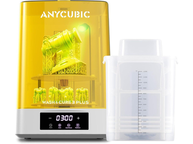 ANYCUBIC Wash and Cure 3 Plus Station, Size-Upgrade Wash Cure Machine with Gooseneck Lights, Dual-Layer Design and IPA Saving, for Anycubic Photon...