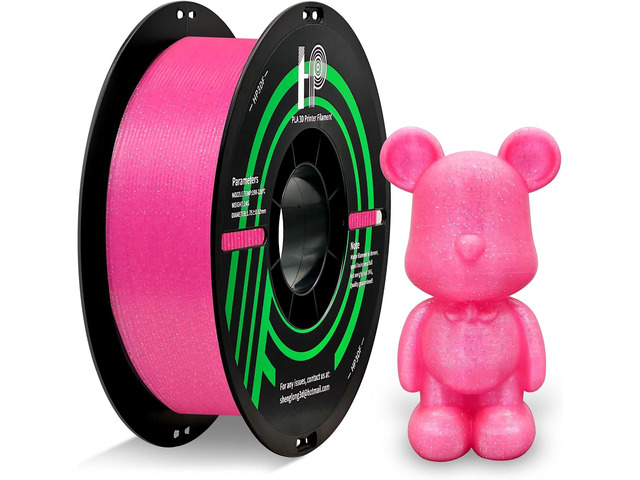 HP3DF Glitter PLA Filament, Twinkling 3D Printer Filament, PLA Filament 1.75mm Dimensional Accuracy +/- 0.02mm, 1KG Spool (2.2 lbs), Fit Most FDM...