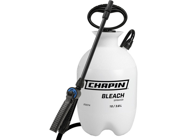 Chapin 20074: Made in the USA Disinfectant Bleach Sprayer, 1-Gallon, Adjustable Cone Nozzle, Compatible with Bleach Solutions and Fungicides, Bonus...