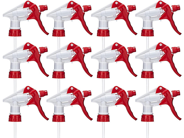 ljdeals 12 Pack Heavy-Duty Trigger Sprayer Replacement Nozzles, Leak-Free, Chemical Resistant, Comfortable Grip, Fit 28-400 16oz/32oz Bottles,...