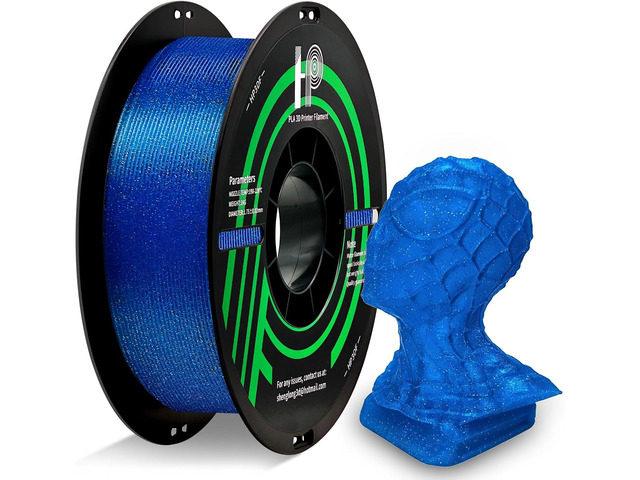 HP3DF Glitter PLA Filament, Twinkling 3D Printer Filament, PLA Filament 1.75mm Dimensional Accuracy +/- 0.02mm, 1KG Spool (2.2 lbs), Fit Most FDM...
