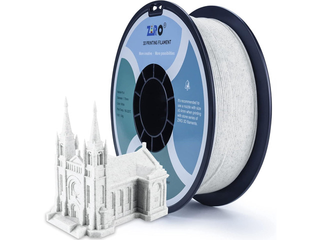 ZIRO PLA Marble Filament 1.75mm, Nature Rock-Like 3D Printing Material, Fit for Most FDM 3D Printers, 2.2lbs Spool, Marble