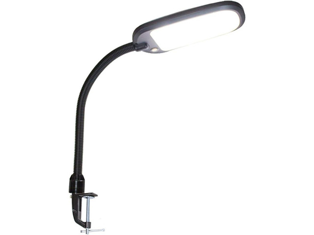 HomeConcept LED Clamp Lamp Bright-Reader Full Spectrum Hi-Output 2,100 LUX, Dimmable, Energy Efficient 12w, 6,400k (for Paperwork,Reading,...