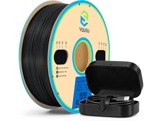 YOUSU Polypropylene PP Filament, 1.75mm 3D Printer Filament for 3D Printing, 1kg(2.2lbs) 5pcs Build Sheet Included, Semi-Flexible Ultra Tough...