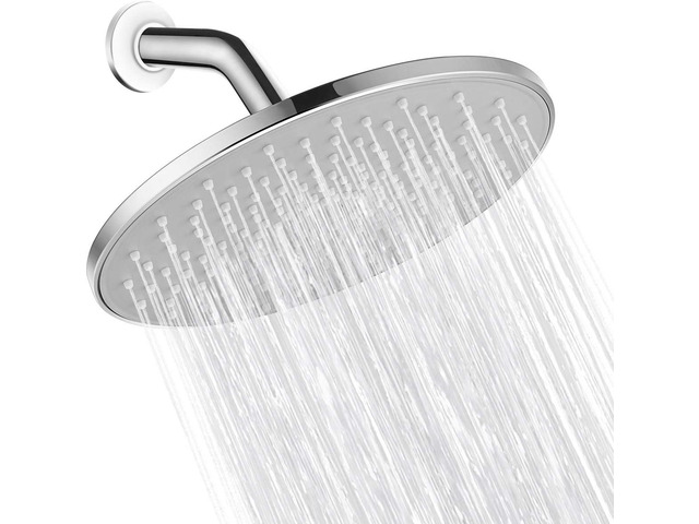 Waterfall Showerhead VMASSTONE High Pressure Showerhead - Tool Free Installation- with Large Spray Surfaces and 200 Nozzles for Delicate and...