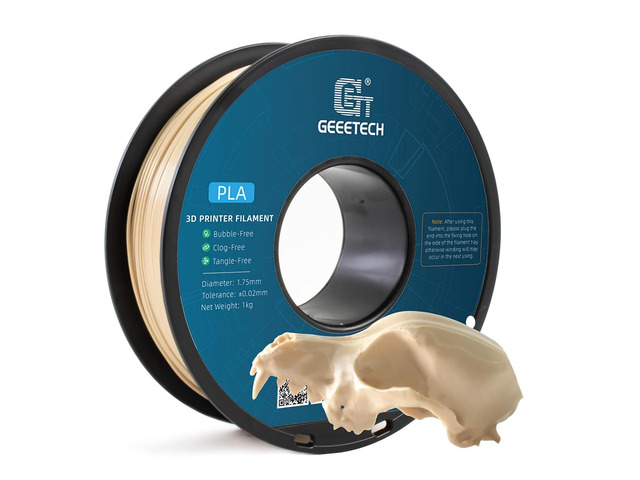Geeetech PLA Filament 1.75mm Bone White 3D Printer Filament 1kg(2.2lbs), Neatly Wound Bone PLA Filament, Dimensional Accuracy +/- 0.02 mm, Fit Most...