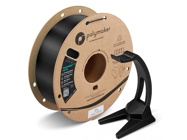Polymaker PETG Black 3D Printer Filament 1.75mm 1kg, High Speed PETG up to 300mm/s, High Strength New Formula, Excellent Layer Adhesion, Warp Free,...