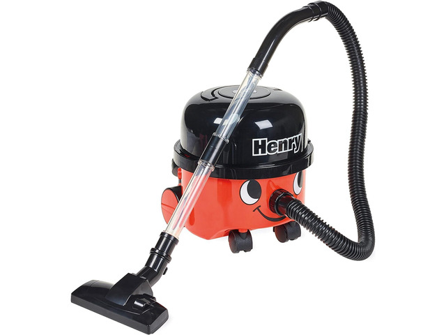 Casdon Henry & Hetty Toys - Henry Vacuum Cleaner - Red Vacuum Cleaning Toy with Real Function & Nozzle Accessories - Kids Cleaning Set - For...