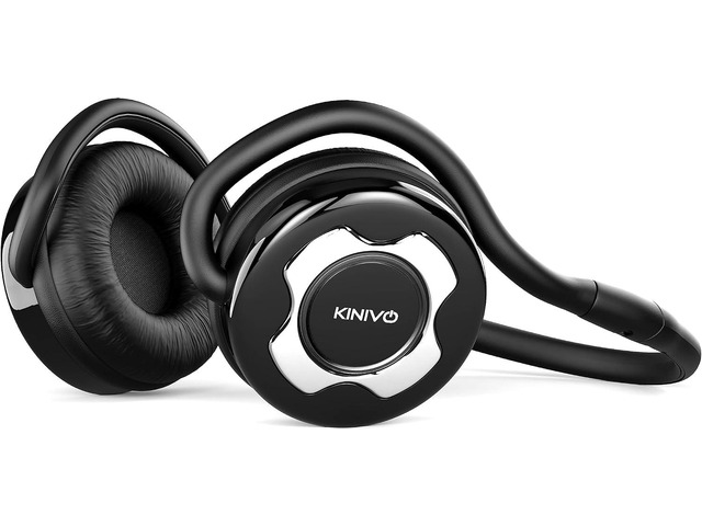 Kinivo BTH220 Bluetooth Headphones (Black, On-Ear, Wireless Music, Hands-Free Calling, Built-in Mic, Foldable, Memory Form Earpads, Travel Bag)