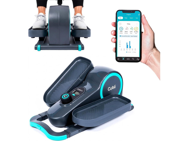 Cubii GO Under Desk Elliptical Bike, Portable Low Impact Leg Exerciser for Home and Office Compact Exercise Machine with 10 Resistance Levels,...
