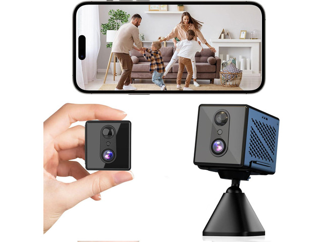 javiscam 2026 Upgraded 4K 5GHz WiFi Indoor Security Camera, Mini Nanny Camera with Free Cloud Storage, Night Vision, Motion Detection Alerts, Long...