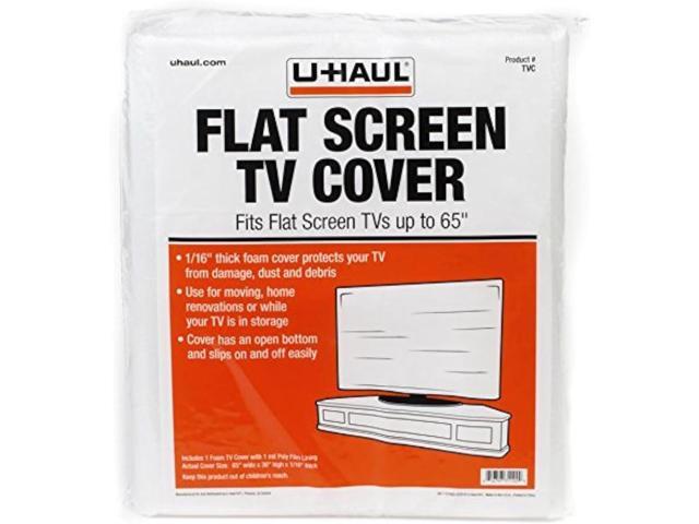 U-Haul Foam Flat Screen TV Cover (Fits Screens up to 65') - 36' x 65' - TV Protection During a Move, Storage, or Renovation (1-Pack)